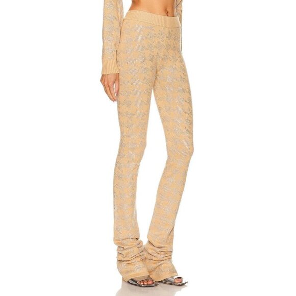 retrofete Desiree Pants in Caramel Silver Houndstooth Medium New Womens Knit - Picture 4 of 16